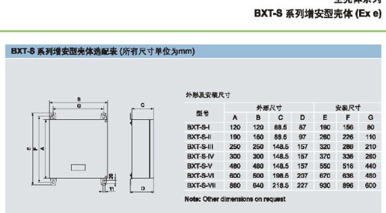 BXT-S系列增安型壳体