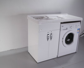 上海艾洁依新款简约白型欧式洗衣柜