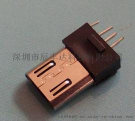供应MIICRO USB公头夹板连接器