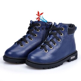 广州童鞋批发厂家直供 马丁靴 雪地靴儿童短靴 男女童牛皮短靴