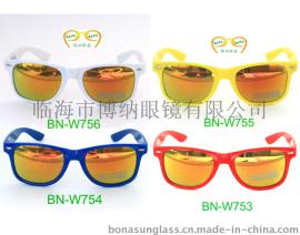 厂家直销亮丽时尚太阳镜 定制镜子镜片太阳眼镜 红黄蓝白四色