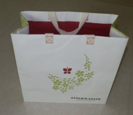 棉布提手打叉纸质购物袋 (JM31)